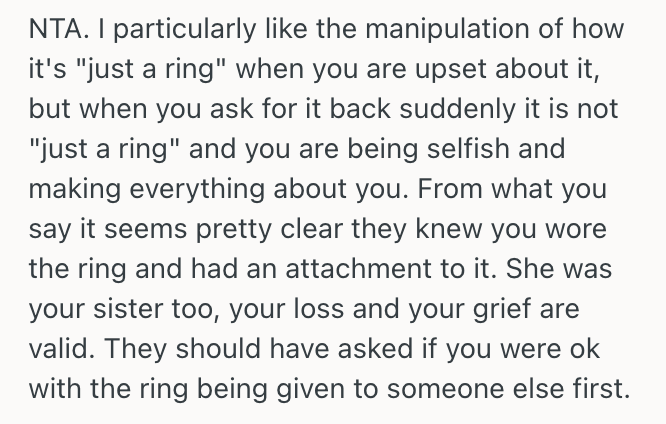 Screenshot 2025 09 14 at 7.36.54 AM Woman Decided To Keep Her Late Sister’s Ring As Something To Remember Her By, But Her Brother Used That Ring To Propose To His Girlfriend