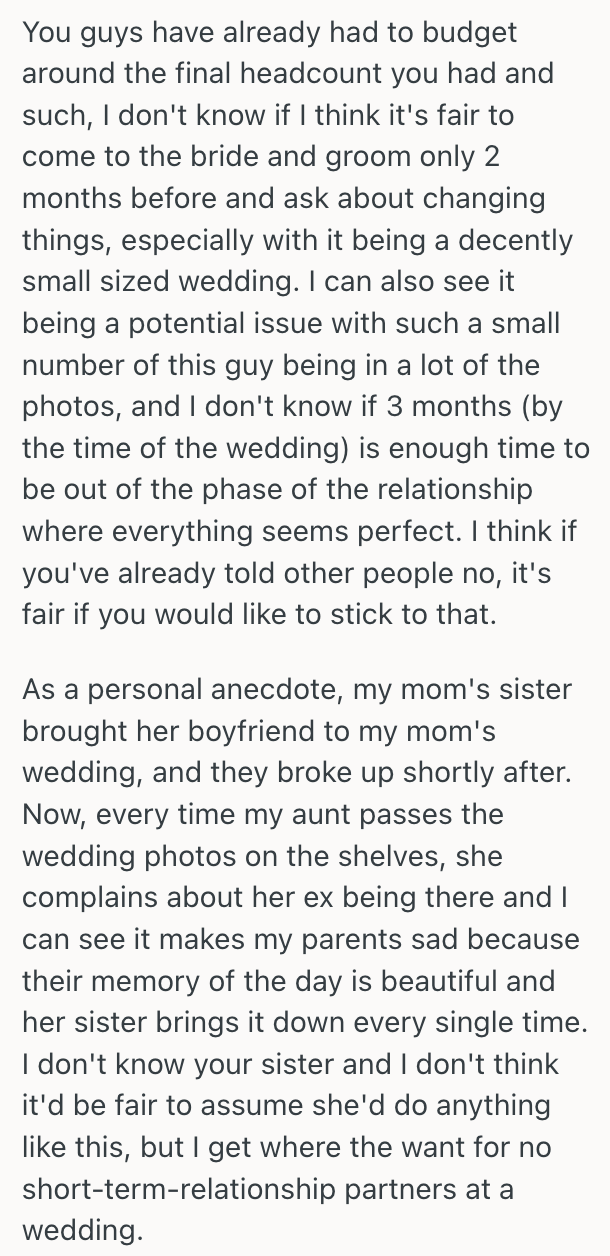 Screenshot 2025 09 15 at 09.38.30 Bride Had A Strict Policy When It Came To Plus Ones For Her Wedding, But When Her Sister Found Out That She Wasnt An Exception To The Rule, She Threw An Unprecedented Tantrum