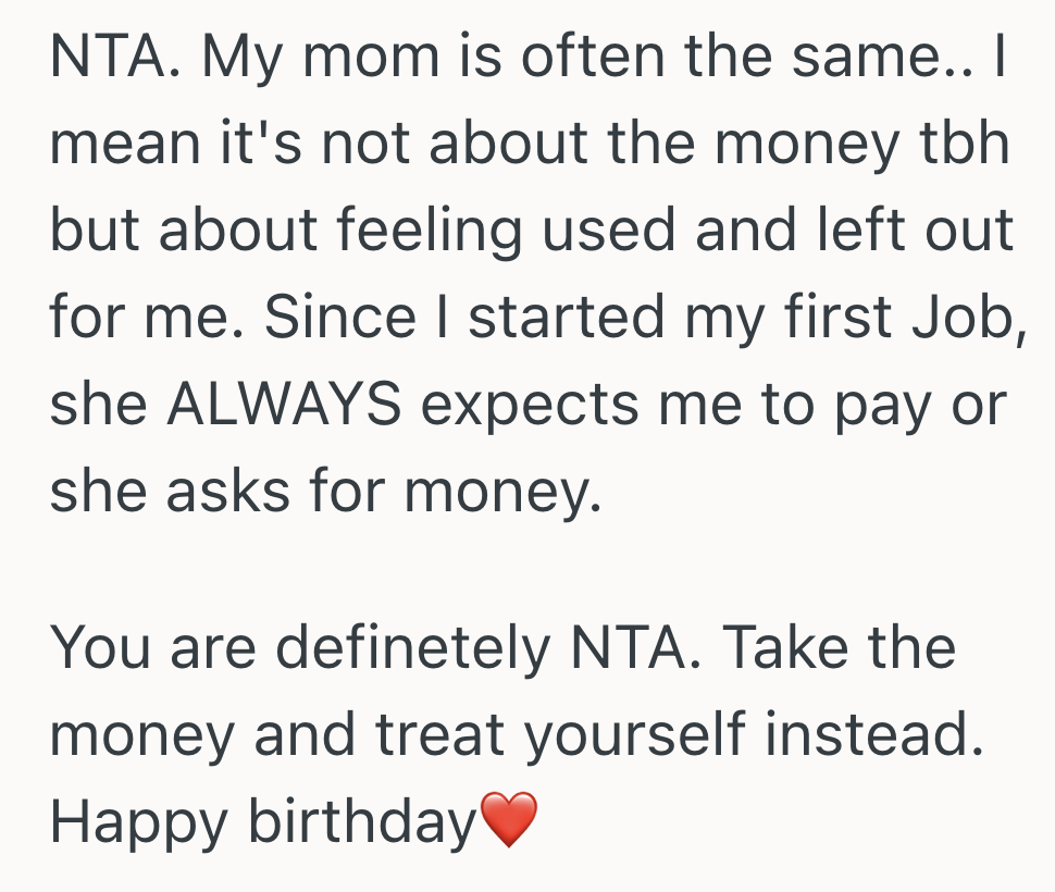 Screenshot 2025 09 15 at 11.05.35 PM Birthday Girl Is Planning Her Family Dinner To Celebrate, But Her Mom Wants Her To Choose A Cheap Restaurant Despite All Of Her Previous Generosity