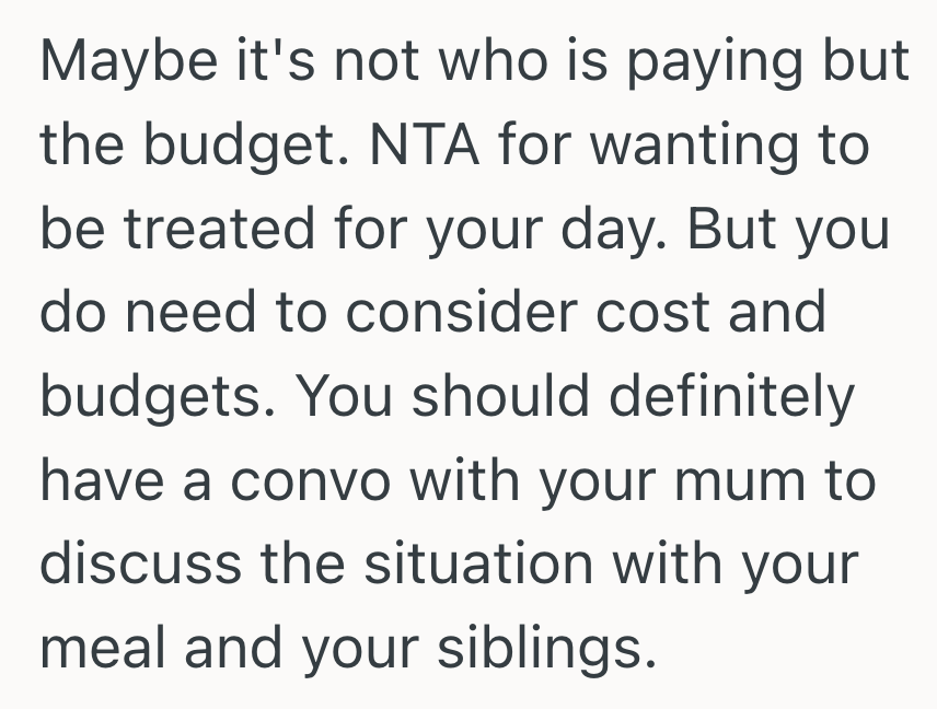 Screenshot 2025 09 15 at 11.06.00 PM Birthday Girl Is Planning Her Family Dinner To Celebrate, But Her Mom Wants Her To Choose A Cheap Restaurant Despite All Of Her Previous Generosity
