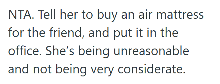 Screenshot 2025 09 16 195746 Selfish Girlfriend Wanted Her Boyfriend To Sleep In The Office While Her Friend Was Visiting, But He Told Her That He Wont Leave His Bed For Anybody