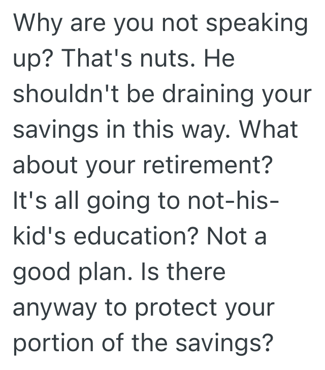 Screenshot 2025 09 16 at 11.41.46 AM Husband Decides To Use Savings To Pay For Siblings Education Expenses, But His Wife Hasnt Told Him How Upset This Makes Her