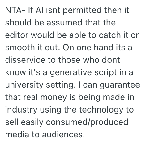 Screenshot 2025 09 16 at 11.57.00 AM Boyfriend Is Convinced The Screenwriter For His Girlfriends Group Project Used AI To Write The Script, But His Girlfriend Thinks Thats Ridiculous