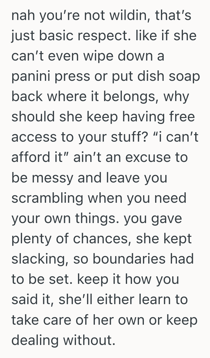 Screenshot 2025 09 16 at 2.10.31 PM Renter Let Her Roommate Use Her Belongings Freely, But When Her Roommate Routinely Made A Mess With Them, She Cut Her Off