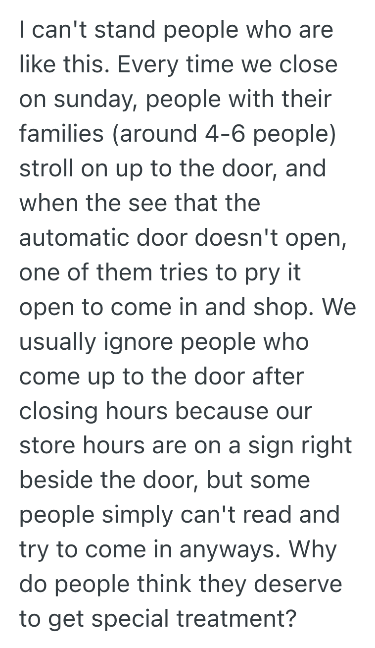 Screenshot 2025 09 16 at 2.33.42 PM Customer Wants To Enter Store Before It Is Open, But The Assistant Manager Refuses To Open The Door No Matter What