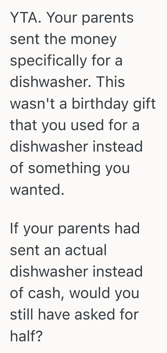 Screenshot 2025 09 17 at 1.23.01 PM Renters Parents Helped A Young Couple Replace Their Dishwasher, But When One Partner Pocketed Leftover Money And Still Expected Their Partner To Chip In, Trust Began To Erode