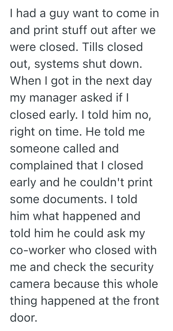 Screenshot 2025 09 17 at 6.29.17 PM Phone Store Worker Was Cornered By A Pushy Customer After Closing, So She Sped Away To Escape The Unsettling Encounter