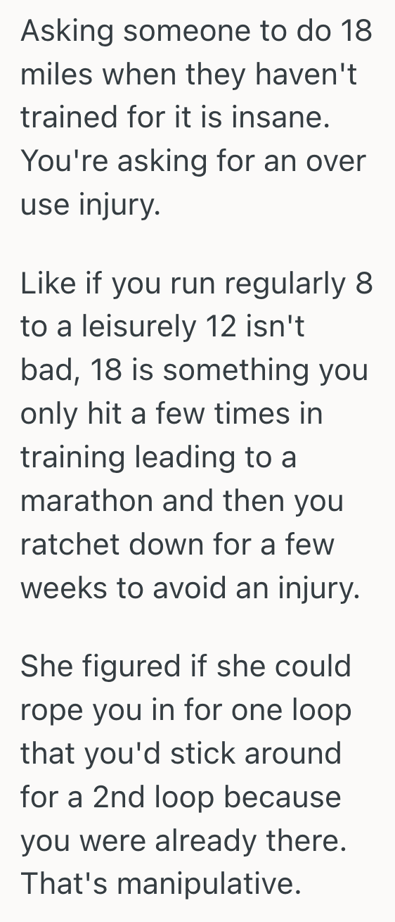 Screenshot 2025 09 18 at 7.33.20 PM Runner Agreed To Pace Her Friend For Nine Miles, But When Her Friend Pushed Her To Run Eighteen Instead, It Soured The Whole Afternoon — And Friendship
