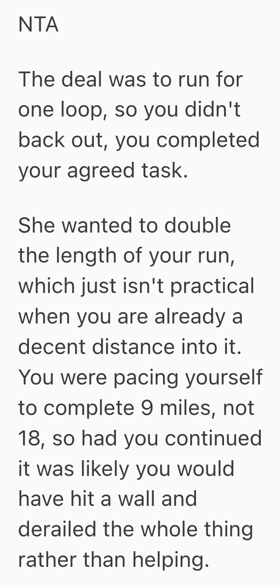 Screenshot 2025 09 18 at 7.33.53 PM Runner Agreed To Pace Her Friend For Nine Miles, But When Her Friend Pushed Her To Run Eighteen Instead, It Soured The Whole Afternoon — And Friendship
