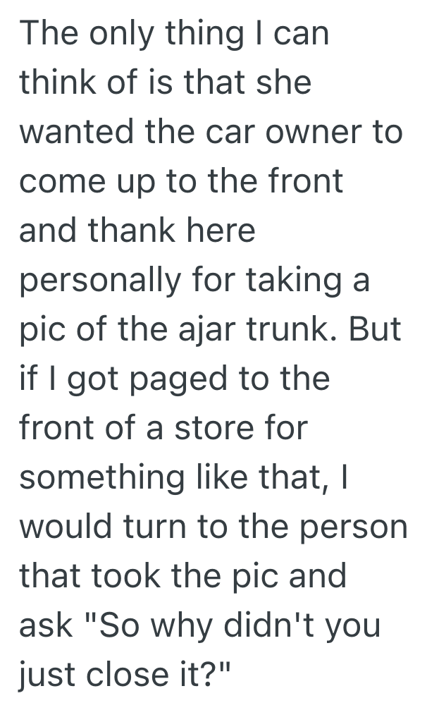 Screenshot 2025 09 18 at 7.34.12 PM Customer Complains About Another Car In The Store Parking Lot, But An Employee Refuses To Make An Announcement On The Intercom