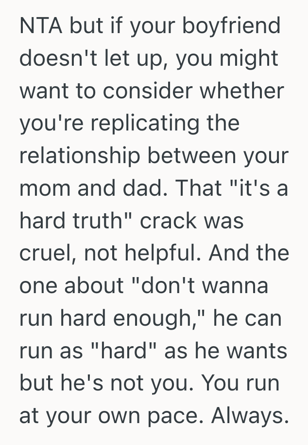 Screenshot 2025 09 18 at 8.34.24 PM She Grew Up With A Father Who Shamed Her For Not Being Athletic, So When Her Boyfriend Ignored Her Limits On A Run, Old Wounds Came Rushing Back