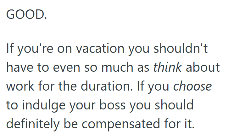 Screenshot 2025 09 19 122421 Boss Kept Emailing Employee While They Were On Vacation, So He Demanded To Be Compensated For The Time He Worked While Away