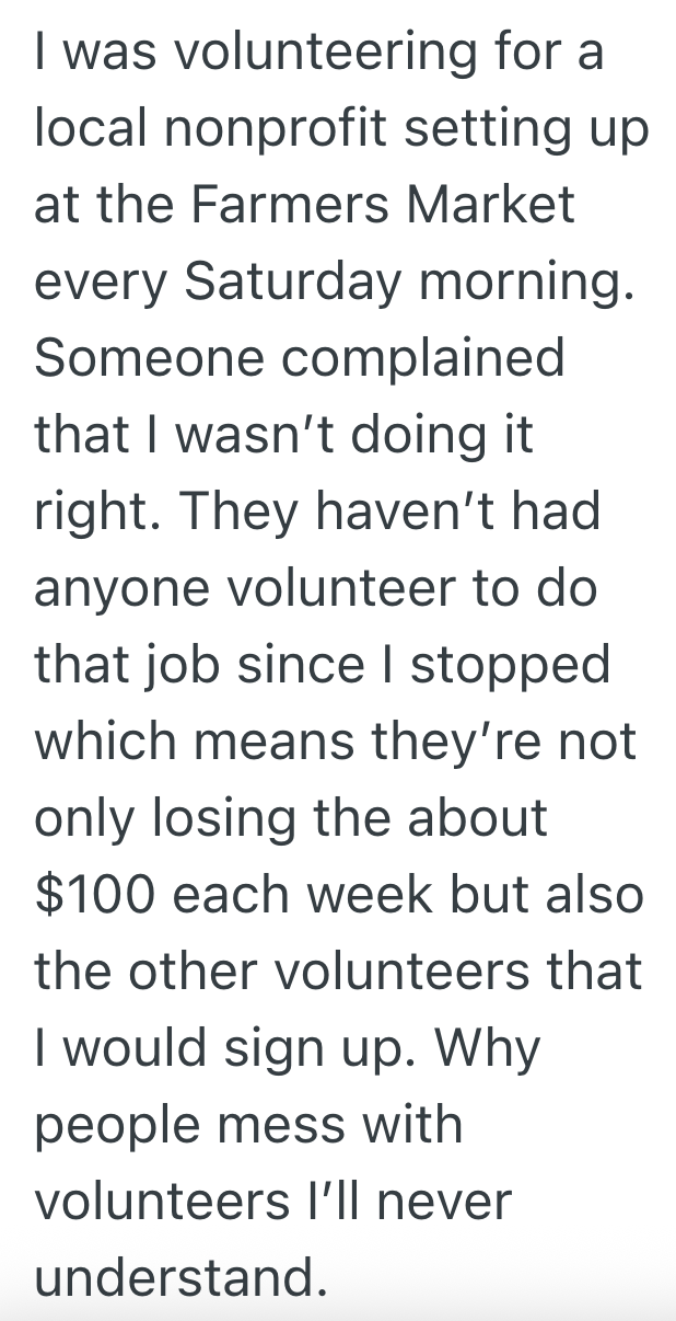 Screenshot 2025 09 19 at 12.10.40 PM College Student Volunteers At Botanical Garden Every Year During A Plant Sale, But One Year Theres A New Person In Charge Who Says He Cant Volunteer