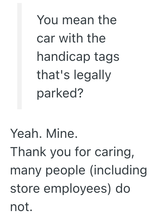Screenshot 2025 09 19 at 3.51.44 PM Difficult Customer Tried To Start Trouble Over A Handicap Space, But Then She Was Upset When She Realized The Car Actually Belonged There
