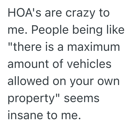 Screenshot 2025 09 19 at 6.33.07 PM HOA Limits How Many Vehicles Homeowners Can Park In Their Driveway, So One Homeowner Parks On A Narrow Street Hoping The Neighbors Will Complain