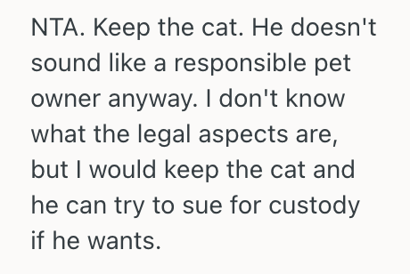 Screenshot 2025 09 20 at 10.39.42 AM Wife Refused To Give One Of Her Cats To Her Ex Husband, So Now Hes Threatening To Hire A Lawyer