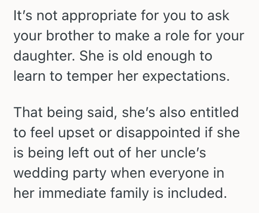 Screenshot 2025 09 20 at 11.26.52 AM Mother Agreed To Let Her Son Be The Ring Bearer At Her Brothers Wedding, But Her Daughter Felt Left Out When She Found Out She Doesnt Have A Role