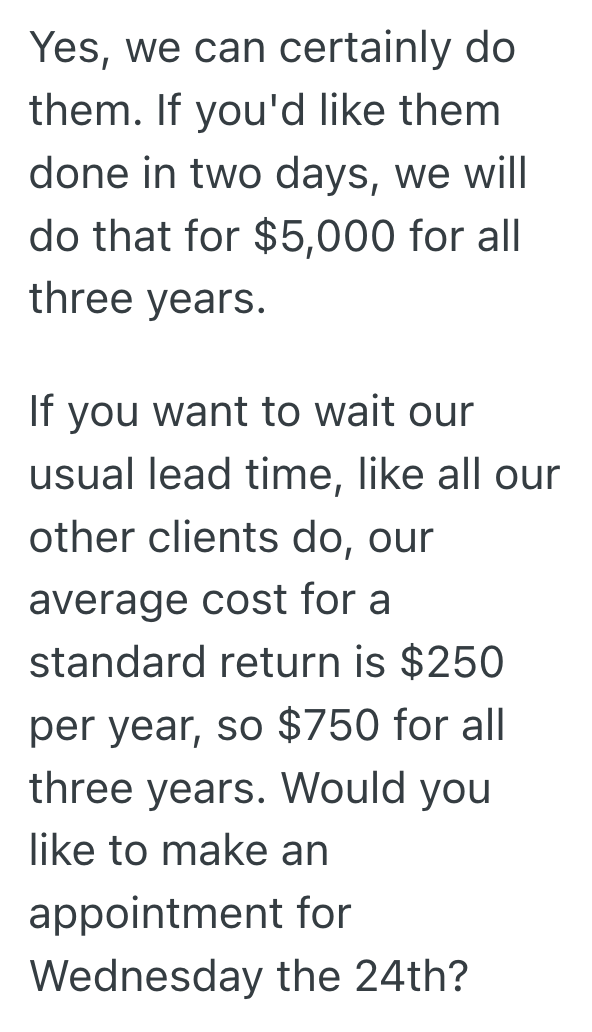Screenshot 2025 09 22 at 10.14.02 PM Receptionist Was Forced To Face A Customer Who Refused To Accept The Tax Deadline, So She Had To Endure A Meltdown That Could Have Been Prevented