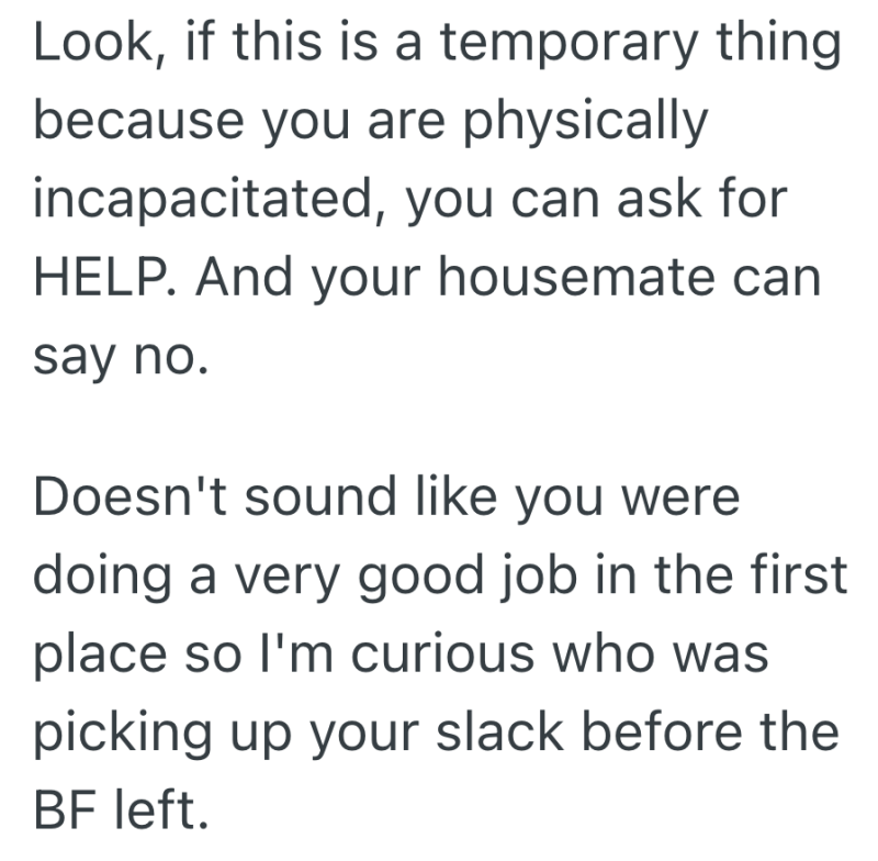 Screenshot 2025 09 22 at 2.10.06 PM e1758564934856 Homeowner Feels Overwhelmed After Boyfriend Moves Away For Work, And Wonders If She’d Be Wrong To Ask Housemate To Take Over Her Chores