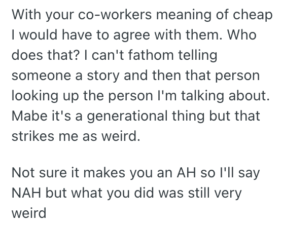 Screenshot 2025 09 22 at 7.24.42 PM Her Coworker Called Her Cheap, But Her Clapping Back Is Taking It Too Far