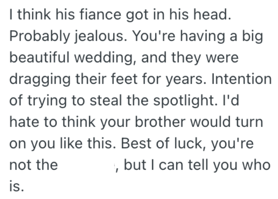 Screenshot 2025 09 22 at 8.02.17 PM She Spent Years Planning Her Perfect Wedding, But Her Brother Decided To Throw Her a Massive Curveball Two Weeks Beforehand