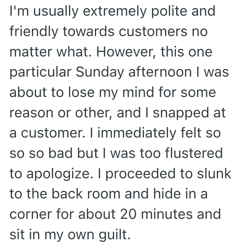 Screenshot 2025 09 23 at 1.31.30 PM Frazzled Retail Worker Accidentally Snapped At A Customer In A Busy Period, But She Feels Terrible That Another Customer Laughed