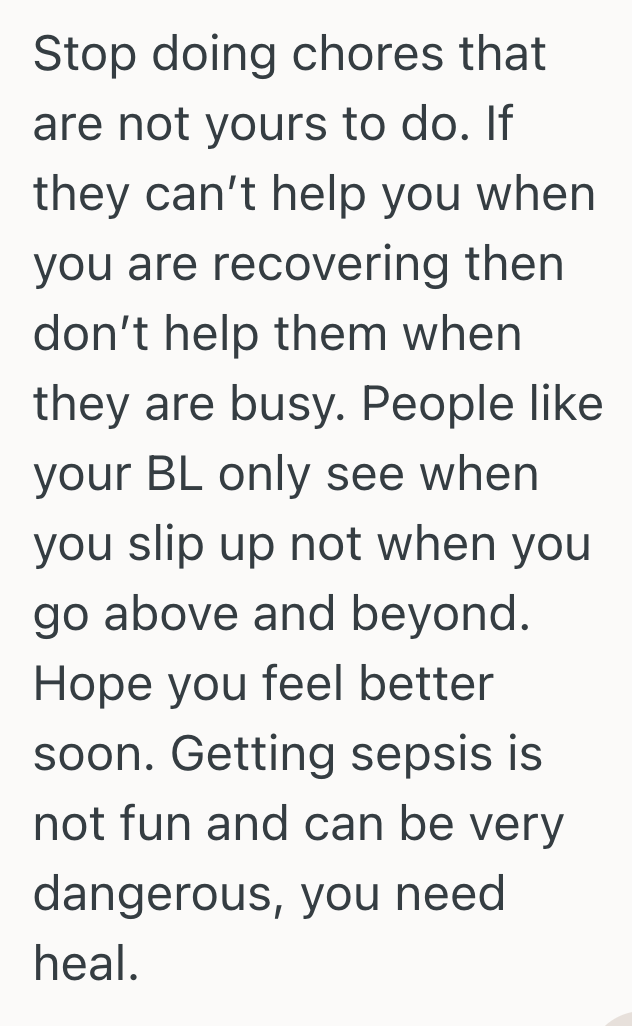 Screenshot 2025 09 24 at 10.19.59 AM Patient Is Recovering From Surgery And Sepsis, But His Brother In Law Doesnt Think That Gives Him A Free Pass To Slack On His Chores