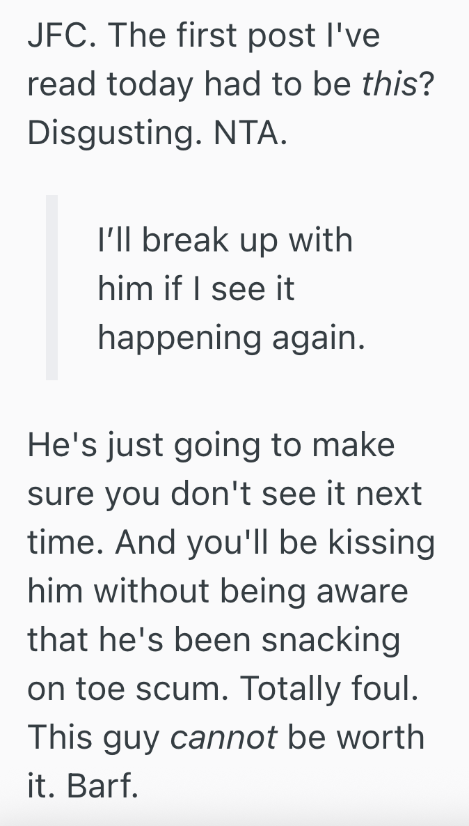 Screenshot 2025 09 24 at 2.31.50 PM Woman Catches Her Boyfriend Snacking On His Toenails, So She Tells Him To Brush His Teeth And Threatens To Break Up With Him
