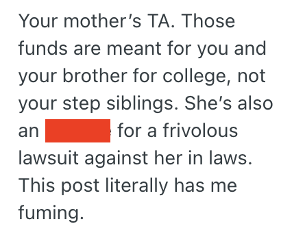Screenshot 2025 09 25 at 2.46.45 PM Young Man Was Given A Huge Amount Of Money By His Grandparents For College, But His Mom Wanted To Get Some Of It For His Half Siblings Medical Needs