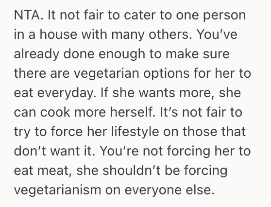 Screenshot 2025 09 25 at 3.56.18 PM Man Moved In With His Vegetarian Partner Who Demands That They Cook Fully Vegetarian Meals, So He Struggled With Food Choices For Their Family