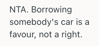 Screenshot 2025 09 25 at 7.06.52 PM Man Refused To Lend His Car To A Friend Who Was Borrowing It For A Weekend Trip, So He Was Called A Selfish And Terrible Friend