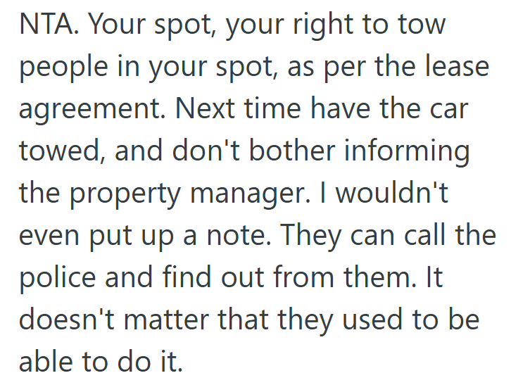 Screenshot 2025 09 27 121905 Man Arrives Home To Find That Someone Has Parked In His Assigned Parking Spot, So He Calls A Tow Truck And Leaves A Note