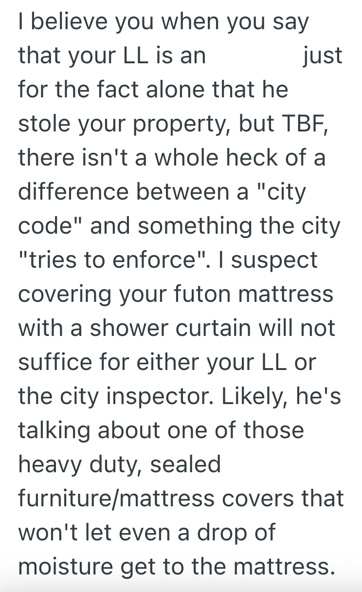 Screenshot 2025 09 27 at 1.03.52 PM Landlord Removes Futon From Tenants Porch And Wont Give It Back, So The Tenant Calls The Building Inspector