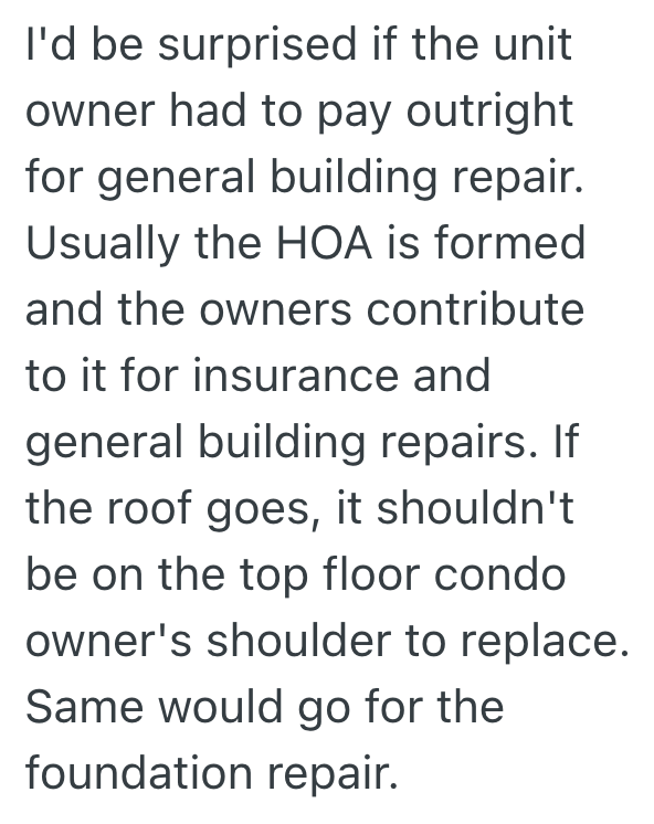 Screenshot 2025 09 27 at 2.23.06 PM Tenants Move Into Unit Thats Part Of An HOA, But When The Unit Needs A Lot Of Expensive Repairs, The Tenants Make Sure Theyre Done To Code