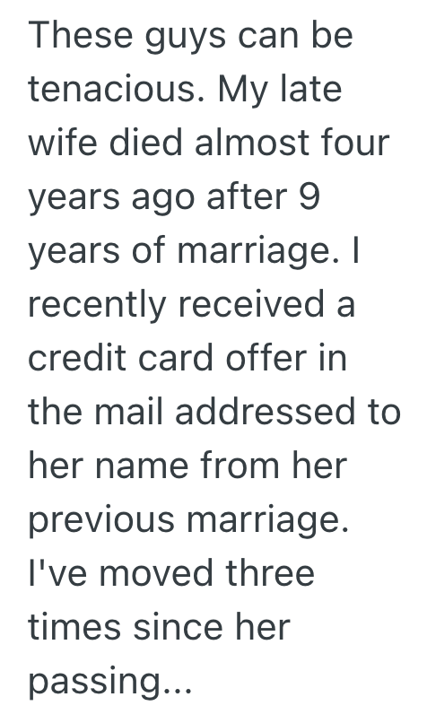 Screenshot 2025 09 27 at 3.09.51 PM Child Was Annoyed That So Much Junk Mail Kept Arriving For Their Late Father, So They Called A Credit Card Company To Complain