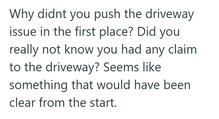 Screenshot 2025 09 28 162701 Neighbor Claimed The Shared Driveway As Her Own Parking Spot, So Another Neighbor Refused To Split The Bill To Plow Snow Off The Driveway