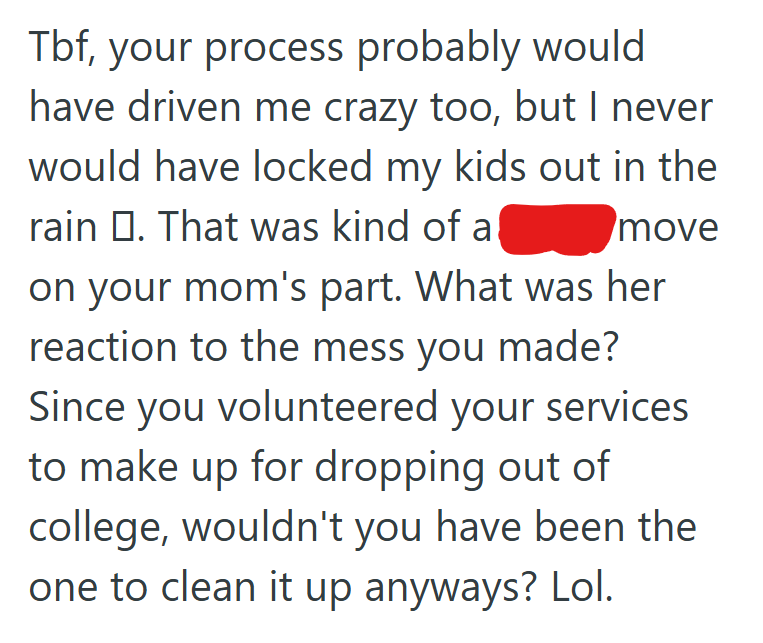 Screenshot 2025 09 28 203113 College Drop Out Moves Back Home And Takes His Time Cleaning The Leaves In The Backyard, So His Mom Locks Him Out On A Rainy Day And Wont Let Him Back In Until Hes Done