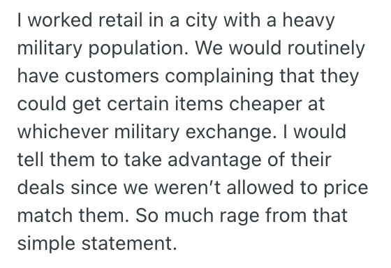 Screenshot 2025 09 30 at 12.11.13 PM Woman Was Trying To Explain To The Customer Why He Didnt Get A Military Discount, But He Rudely Cut Her Off And Refused To Listen To Her Response