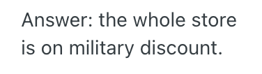 Screenshot 2025 09 30 at 12.13.37 PM Woman Was Trying To Explain To The Customer Why He Didnt Get A Military Discount, But He Rudely Cut Her Off And Refused To Listen To Her Response
