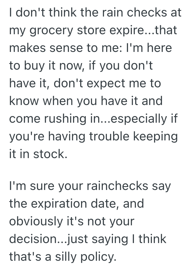 Screenshot 2025 09 30 at 4.14.23 PM Customer Comes In With A Raincheck For A Product That Was Out Of Stock, But The Employee Informs Him That The Product Is Still Out Of Stock
