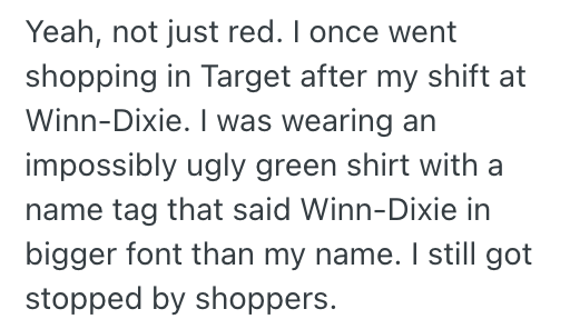 Screenshot 2025 09 30 at 9.58.14 AM Student Wore Red While Shopping At Target, So Another Customer Assumed That Meant That Were An Employee