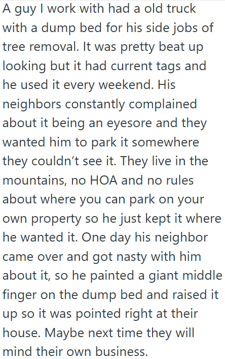 Screenshot 1 57b95f His Neighbors Kept Complaining About His Hedge And His Truck, So He Gave Them Something Else To Complain About