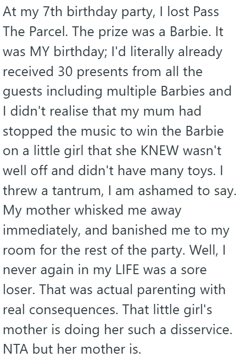 Screenshot 3 40177c Woman Made Games With Prizes For Her Kids Birthday Party, But When One Girl Didnt Win, Her Mom Said It Was Unfair