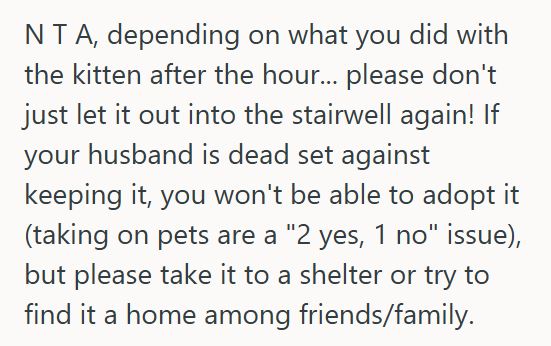 Siamese Wife Fed Starving Kitten Outside Her Door And Then Let It Inside The Apartment, But When Her Husband Found Out, He Demanded She Take It Back Outside Because Of Their Baby