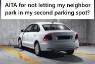 He’s Not Using One Of His Two Parking Spaces, So His Neighbors Thought They Could Use It For Free