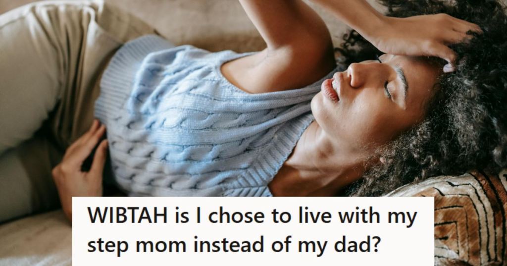 Young woman laying on the couch trying to decide where to live