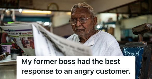 Man reading a newspaper