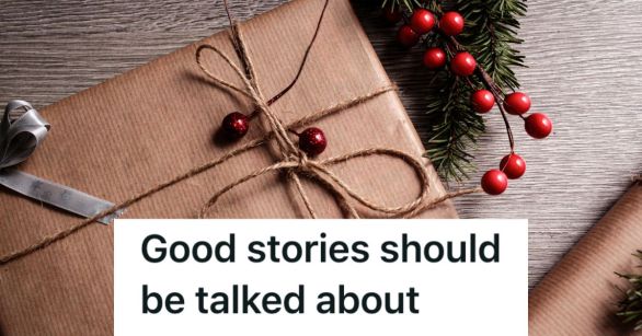 A Christmas present Wrapped with a bow and holly