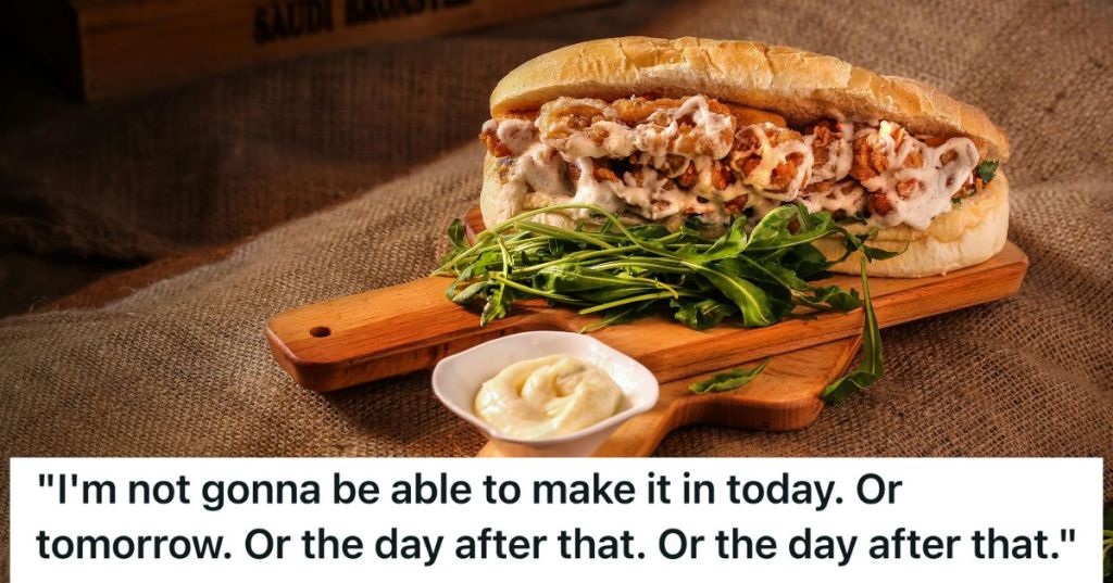 A submarine sandwich ready to serve