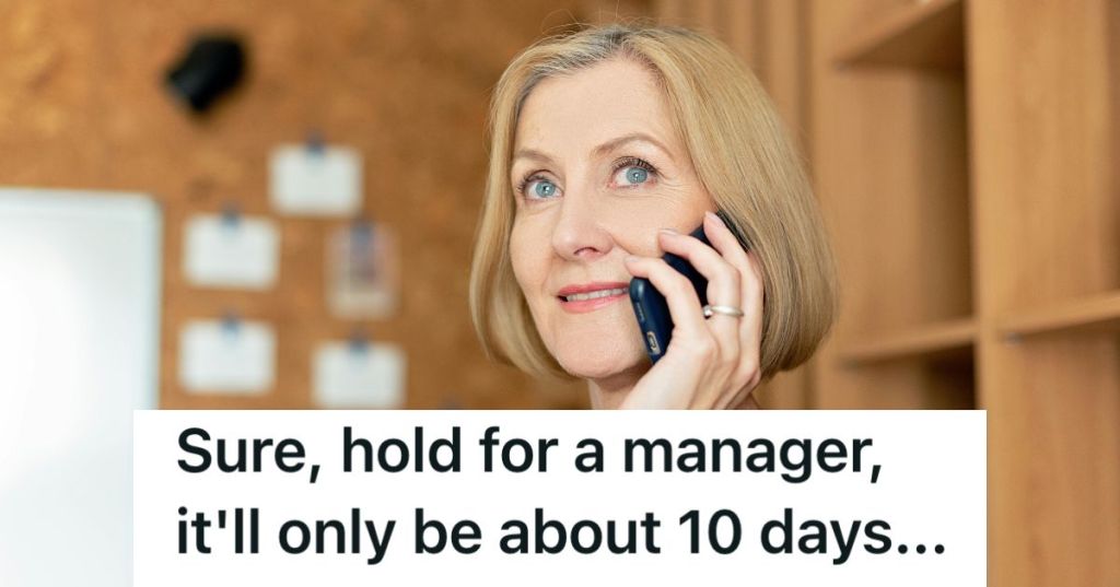 Woman smirking while on the phone